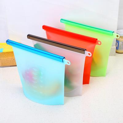 China Manufacturer Selling 4 Pack Preservation Reusable Silicone Food Storage Bag for sale