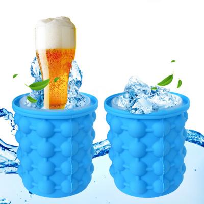 China Easy Ice Making TPR Plastic Ice Cube Bucket for sale