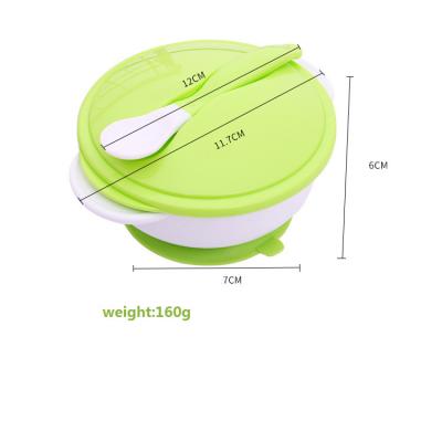 China non slip suction baby feeding bowl set with lid spoon  high quality pet dog baby silicone feeding bowl for sale