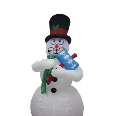 China Holiday  Outdoor Advertising Lighted Inflatable Snowman Decoration Indoor Color LEDs for sale