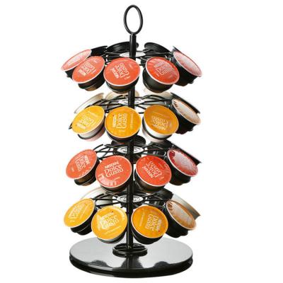 China Rotatable K-cup Carousel Coffee Display Rack Coffee Machine Accessory for sale