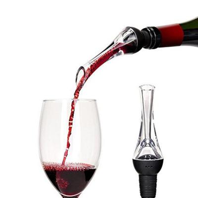 China Custom Laser Engraving Logo Detachable Easy Cleaning Portable Instant Wine Aerator Pourer for sale