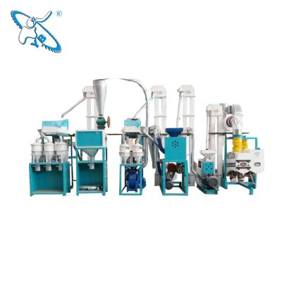 China 250kg/h mini grain machine/maize flour milling plant corn flour processing line for sale