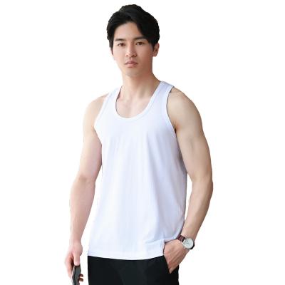 China Soft 100% Cotton Rib-knit Single Sports Tank Top Absorb Breathable Men's Sweat; s knit invests wholesale women fail superior for sale