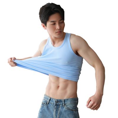 China Men Cotton Twine Singlet Fitness Bodybuilding Knitting Training Gym Tank Top Soft Wholesale Vest for sale