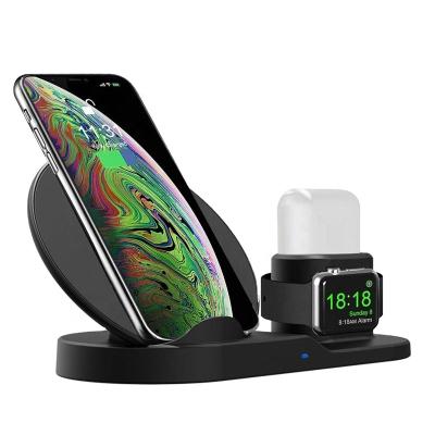 China 3 in 1 Qi WirelessCharger New Arrival Electronic Factory Direct Fast Wireless Charger N30 3-in-1 Support Smart Mobile Phone Watch Earphones for sale