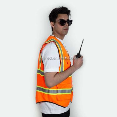 China High Quality Reflective New Design Tops 2023 Polyester Customized Logo Reflective Safety Vest for sale