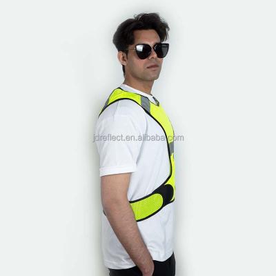 China Custom Factory Price Reflective Logo High Reflective Safety Vest High Visibility Safety Running Vest for sale