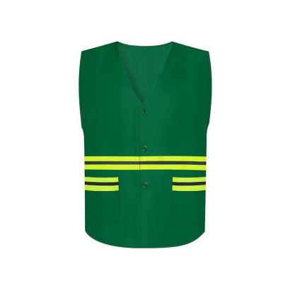 China Customized Cheap High Visibility Logo Vest Safety Road Administration Vest Hygiene Reflective Vest for sale