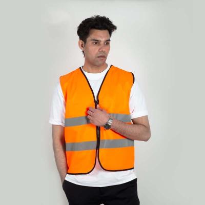 China Hot Selling High Reflective Reflective Strip Custom LOGO Printing Red Orange Safety Reflective Vest for sale