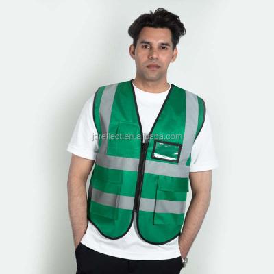 China High High Visibility Safety Reflective Vest Reflective Vest Multi Pockets Work Wear for sale