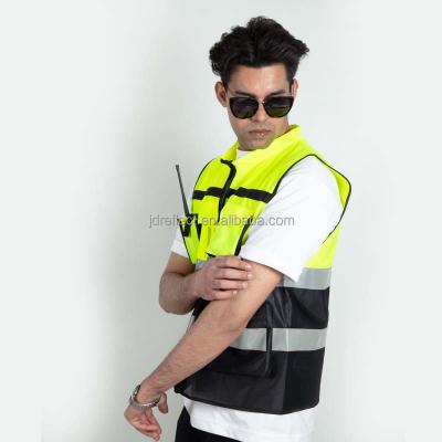 China Custom 100% High Visibility Traffic Road Engineering Construction Safety 120gsm High Visibility Polyester Wholesale Reflective for sale