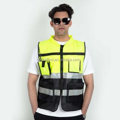 China Factory High Visibility Construction Site Construction Traffic Multi-pocket Jacket Safety Reflective Vest Wholesale Reflective Suit for sale