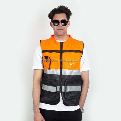 China Custom Made Outdoor Protective High Visibility Construction Workers Reflective Road Safety Vests Coveralls for sale