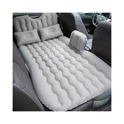 China Various Size Foldable Inflatable Car Bed Moving Mattress For Back Seat With Flocking Pillow for sale