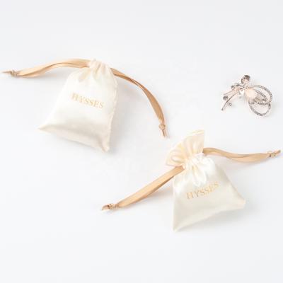 China Promotion Customized Jewelry Gift Hair Small Dust Satin Packaging Pouch Mini Drawstring Satin Bag for sale