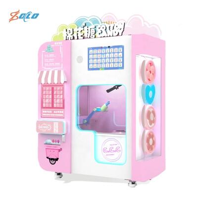 China low cost & high prifit mquina de algodo automtica doce commercial full automatic Sugar Cotton Candy Floss Vending making machine for foods and beverages for sale