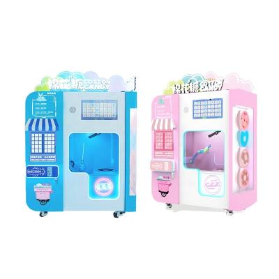 China low cost & high prifit flower cotton candy making maker machine fully automatic commercial cotton candy floss vending machine for sale