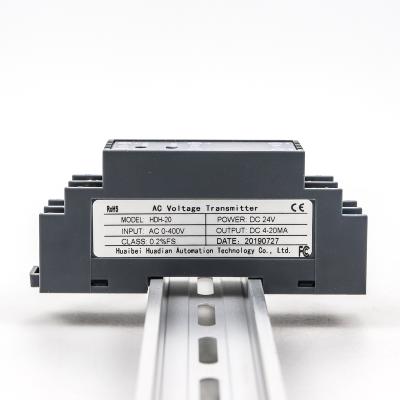 China Small Size 4-20mA DIN Rail Connect to PLC 0-10v DC Voltage Transmitter for sale