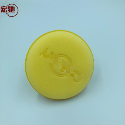 China Car Care Sponge Product Sponge Waxing Pads For Car Care Foam Wax Applicator Yellow for sale