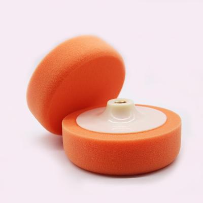 China Car Body 6 Inch Orange Round Sponge Polishing Wheel For Auto Car Waxing M14 M16 Grinding Screw Thread Connect 150mm for sale