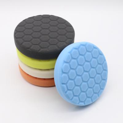 China Car Care Polishing Sponge Korea Sponge Hexagonal Surface Polishing Pads 6 Inch 150mm for sale