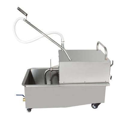 China food & Beverage Factory Chicken Commercial Deep Fryer Filter Cart Frying Oil Filter Shortening Machine With Filter Papers for sale