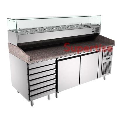 China Single-temperature Pizza Commercial Tabletop Freezer Refrigerator Industrial Refrigeration Equipment for sale