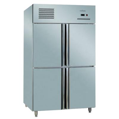 China High Quality Double-temperature Commercial Refrigerators Upright Freezer 4 Door Stainless Steel Refrigeration Hardware for sale