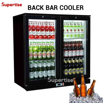 China Single-temperature Hotel Display Fridge Beer Bar Fridge Hinge Door Glass Back Bar Cooler for sale