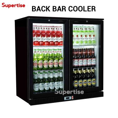 China Commercial Glass Display Bottle Beer Cooler Bar Back Door Refrigerator / Bar Back Refrigerator ST-220 for sale