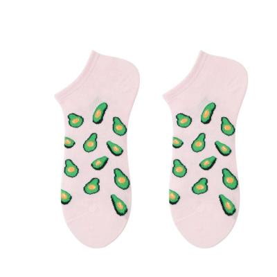 China Custom Viable Colorful Custom Logo Fruit Hepolilo Funny Crew Socks Combed Cotton Ankle Chain Socks for sale