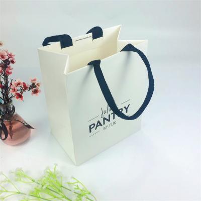 China Fancy Eco-friendly Cheap Jewelry Making China Small Gift Paper Bag Customized Thick Handle Shopping Bag for sale