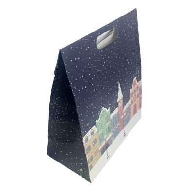 China Clothing Shoes Gift Packaging Envelope Paper Packaging Eco Friendly Custom Printed Die Cut Paper Handle Gift Shopping Bag With Adhesive Tape for sale