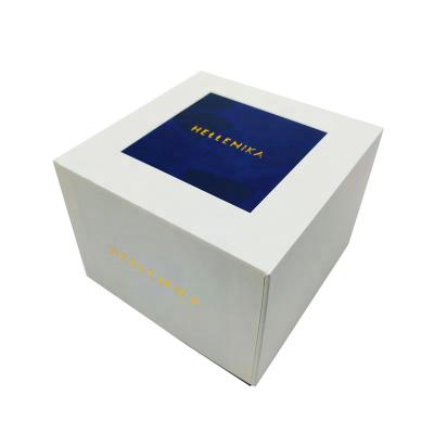 China Recycled Materials Wholesale Paper Box Suntainable Biodegradable Jewelry Packaging Rigid Paper Gift Box With Gold Foil Hot Logo for sale