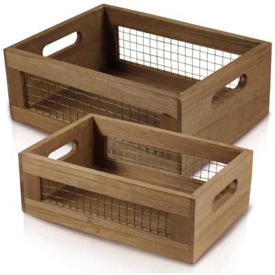 China Retro Wooden Storage Box Bedroom Clothes Storage Box Wholesale Viable Storage Box for sale