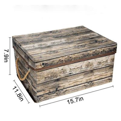 China Retro Wooden Storage Box Bedroom Clothes Storage Box Wholesale Viable Storage Box for sale