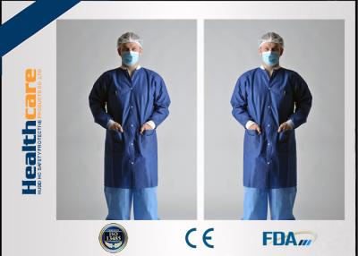 China SPP Disposable Protective Gowns , Disposable Laboratory Coats With Knit Cuff for sale