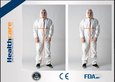 China Microporous Disposable Hooded Coveralls Breathable White With Shoe Cover Anti - Dust for sale