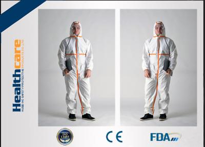 China Type 5 6 Disposable Protective Coveralls / Disposable Clean Room Suits CE Certificate for sale