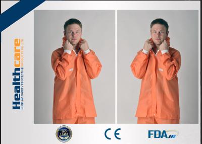 China Orange PP/SMS Disposable Protective Coveralls With Elastic Cuff Wrists And Ankles for sale