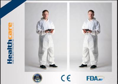 China Microporous Disposable Protective Coveralls / Disposable All In One Suits OEM for sale