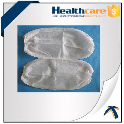 China PP Coated PE Disposable Protective Sleeves Plastic Arm Sleeves With Elastic for sale