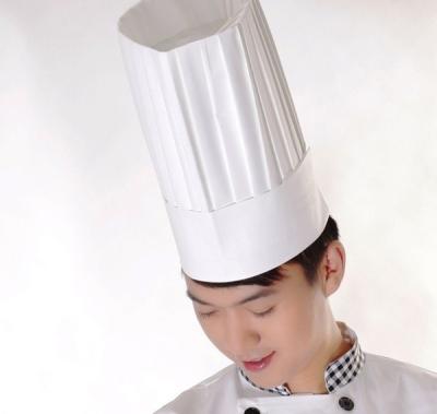 China Disposable Chef Hats Paper Forage Cap For Kitchen / Restaurant Serving With Air Holes Free for sale