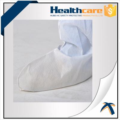 China Medical Disposable Shoe Covers Nonwoven Boot Cover For Ebola With Tie Or Elastic for sale