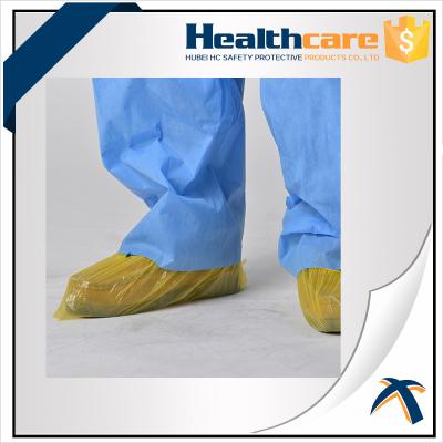 China Blue Color Disposable Shoe Covers CPE Round Or Flat Elastic Size With CE ISO FDA for sale