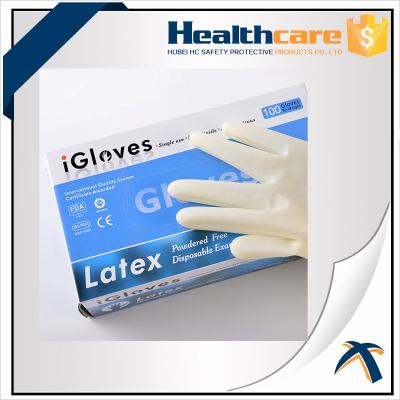 China 5 Mil Latex Disposable Protective Gloves pulverisieren freies beidhändiges zu verkaufen