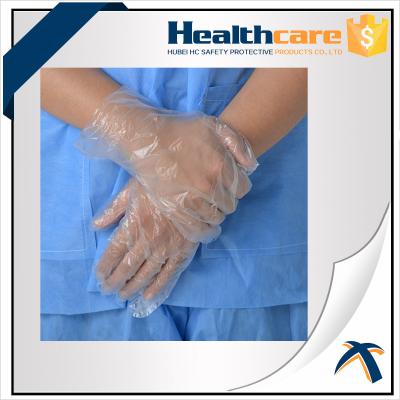 China Transparent Disposable Hand Gloves Food Grade Polythene LDPE One Time Gloves for sale