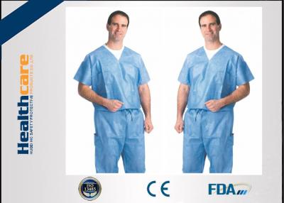 China Médico descartável da cor azul dos SPP esfrega a roupa S-4XL da sala de operações à venda