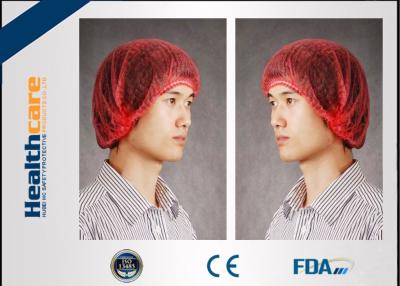 China Blue Disposable Head Cap Non-woven Double Or Single Elastic Mob Cap With Certificates for sale